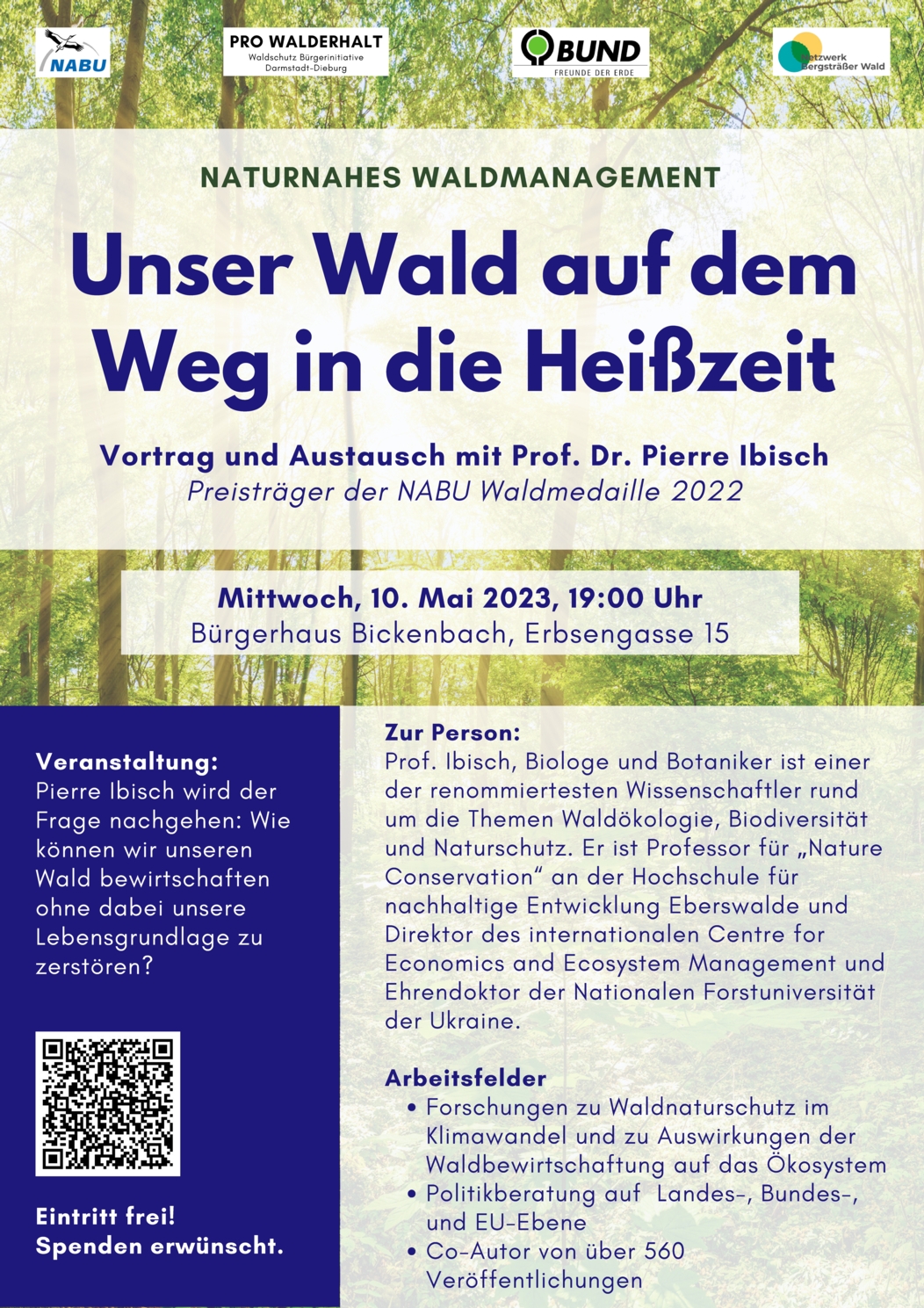 Unser Wald auf dem Weg in die Heißzeit, Vortrag am 10.05.2023